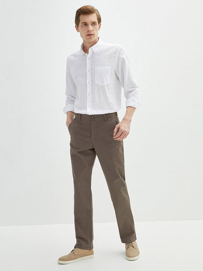 Normal Fit Gabardine Men's Chino Trousers