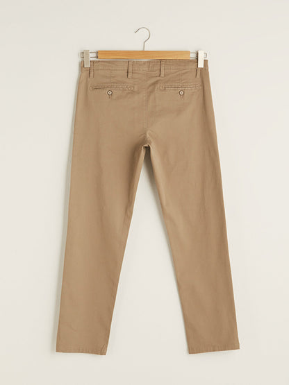 Slim Fit Gabardine Men's Chino Trousers