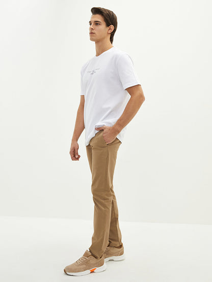 Extra Slim Fit Gabardine Men's Chino Trousers