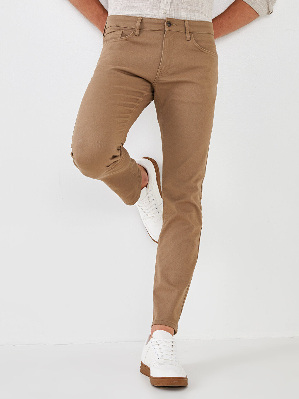 Slim Fit Gabardine Men's Chino Trousers