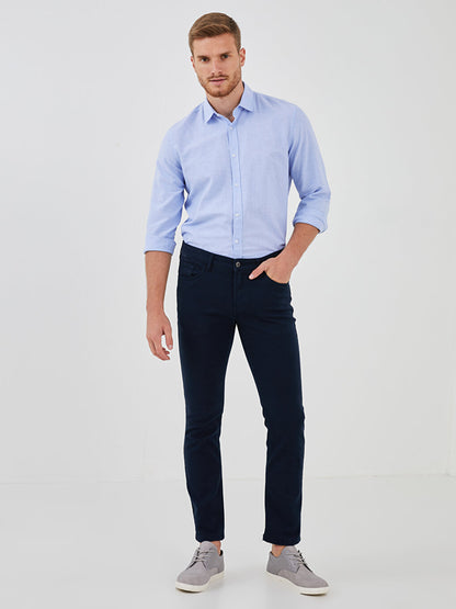 Slim Fit Gabardine Men's Chino Trousers