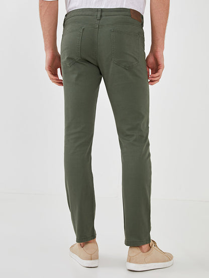 Slim Fit Gabardine Men's Chino Trousers