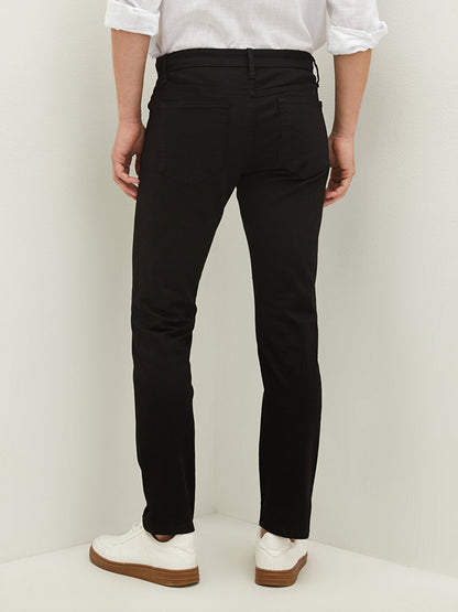 Slim Fit Gabardine Chino Trousers