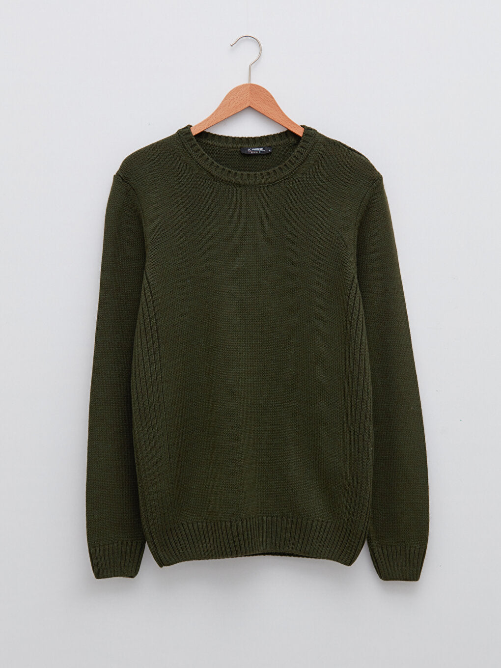 Crew Neck Long Sleeve Men's Knitwear Sweater