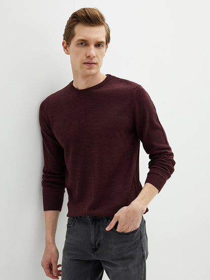 Crew Neck Long Sleeve Thin Men's Knitwear Sweater