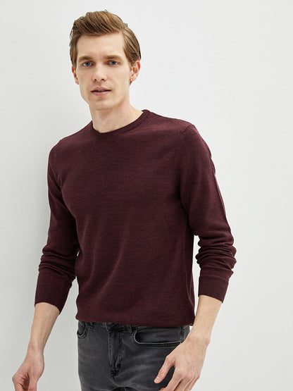 Crew Neck Long Sleeve Thin Men's Knitwear Sweater