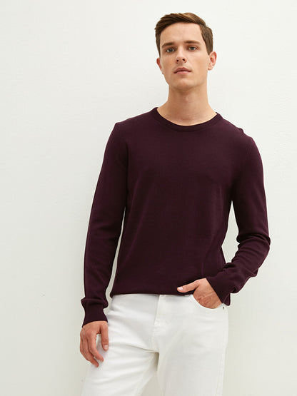 Crew Neck Long Sleeve Thin Men's Knitwear Sweater