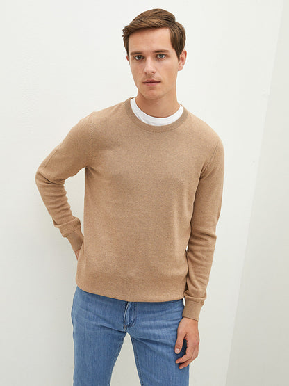 Crew Neck Long Sleeve Thin Men's Knitwear Sweater