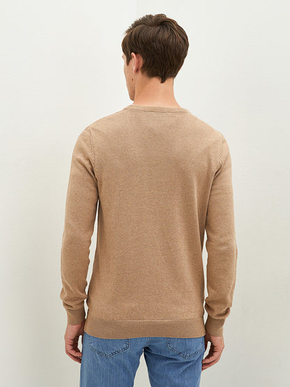 Crew Neck Long Sleeve Thin Men's Knitwear Sweater