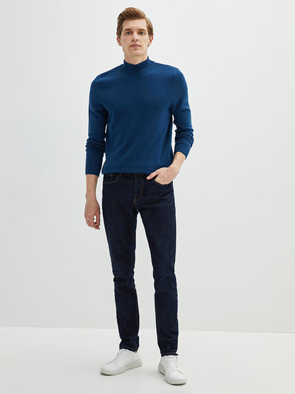 Half Turtleneck Long Sleeve Men's Knitwear Sweater