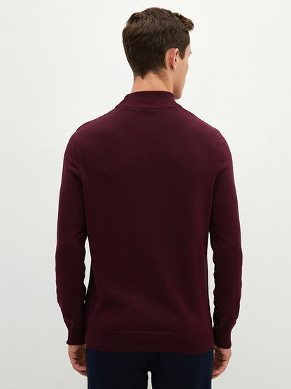 Half Turtleneck Long Sleeve Men's Knitwear Sweater