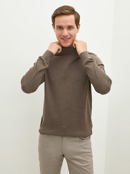 Half Turtleneck Long Sleeve Men's Knitwear Sweater