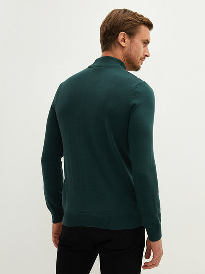 Half Turtleneck Long Sleeve Men's Knitwear Sweater