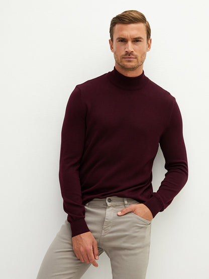 Half Turtleneck Long Sleeve Men's Knitwear Sweater