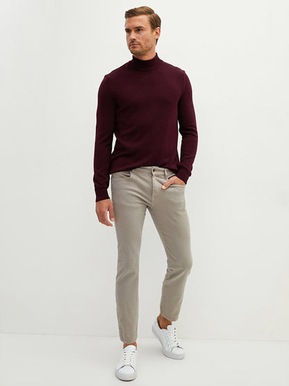 Half Turtleneck Long Sleeve Men's Knitwear Sweater