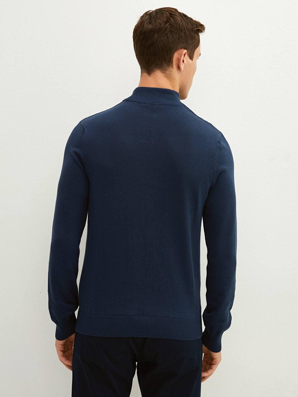 Half Turtleneck Long Sleeve Men's Knitwear Sweater