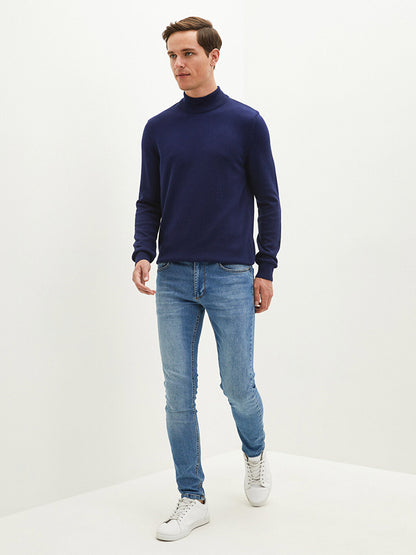 Half Turtleneck Long Sleeve Men's Knitwear Sweater