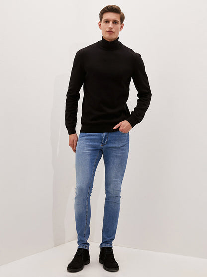 Turtleneck Long Sleeve Thin Men's Knitwear Sweater