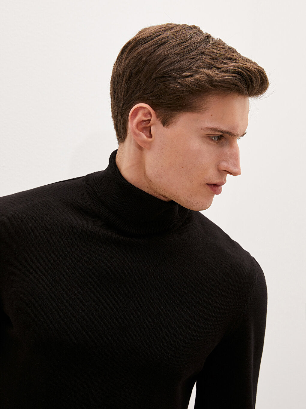 Turtleneck Long Sleeve Thin Men's Knitwear Sweater