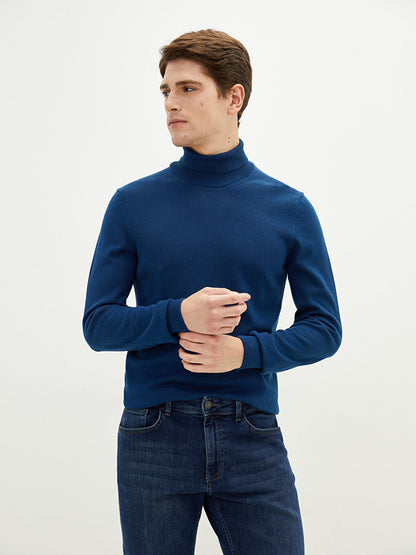 Turtleneck Long Sleeve Thin Men's Knitwear Sweater