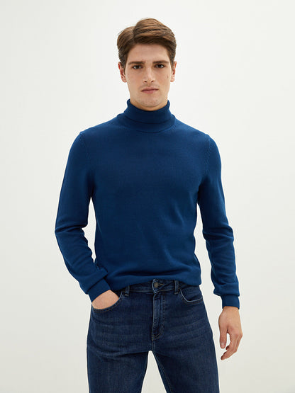 Turtleneck Long Sleeve Thin Men's Knitwear Sweater