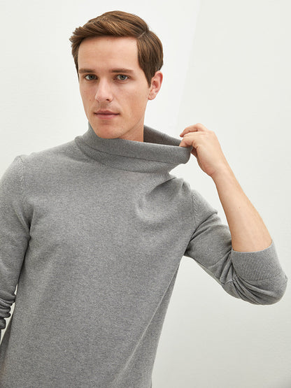 Turtleneck Long Sleeve Thin Men's Knitwear Sweater