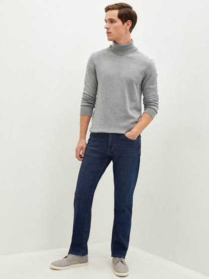 Turtleneck Long Sleeve Thin Men's Knitwear Sweater