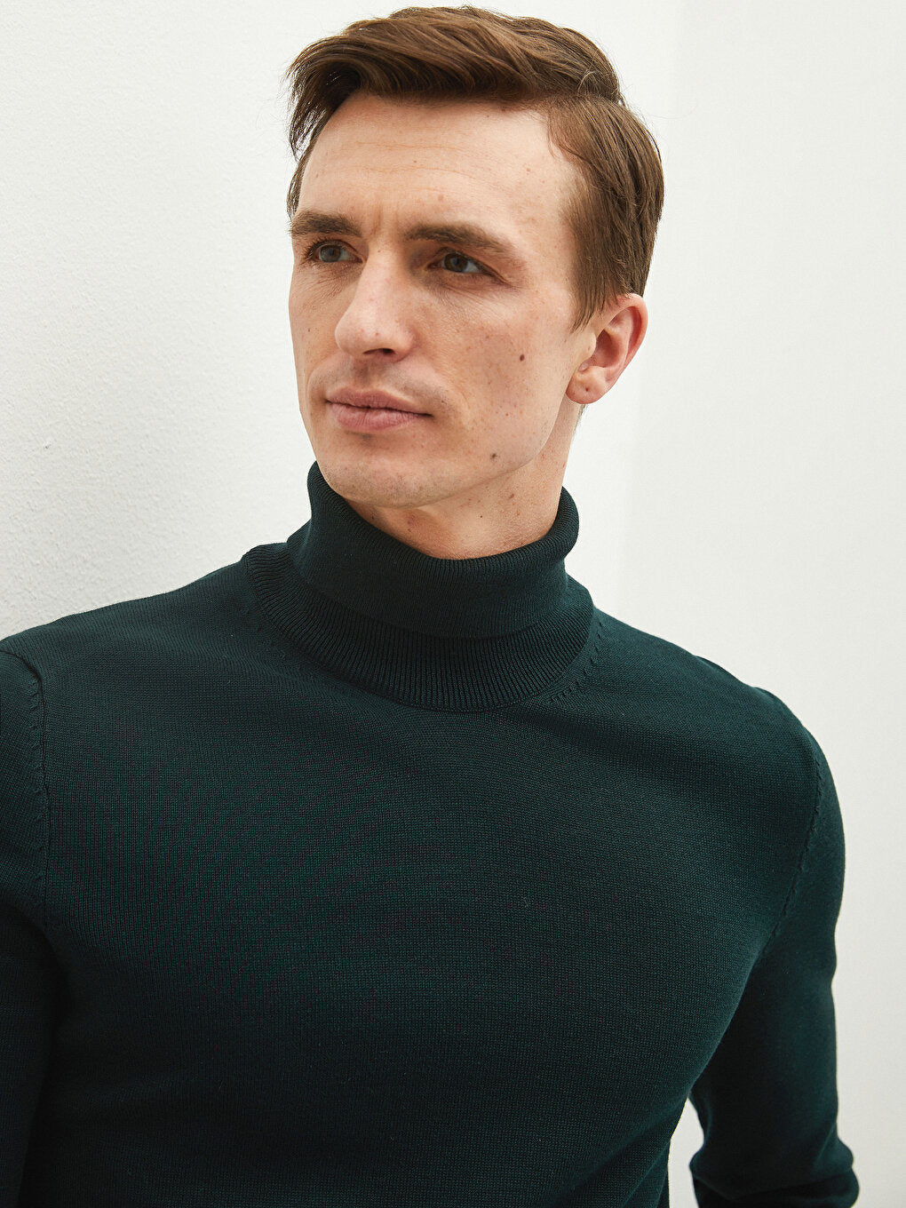 Turtleneck Long Sleeve Thin Men's Knitwear Sweater