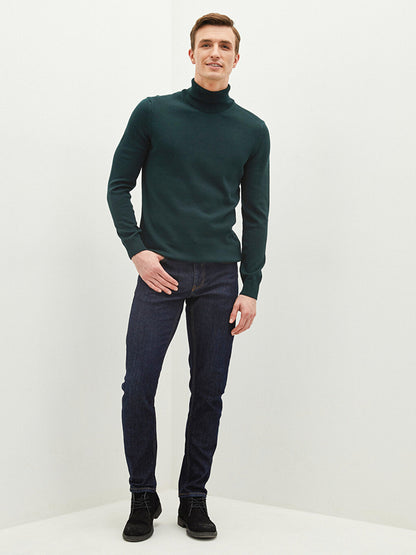 Turtleneck Long Sleeve Thin Men's Knitwear Sweater