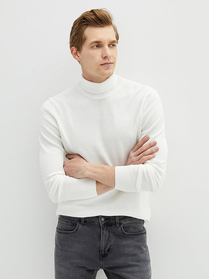 Turtleneck Long Sleeve Thin Men's Knitwear Sweater