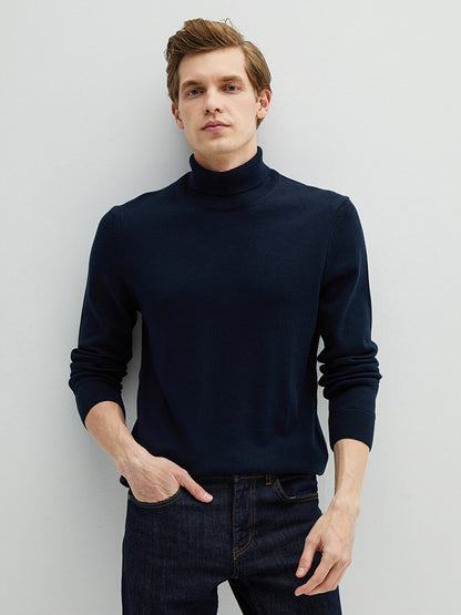 Turtleneck Long Sleeve Thin Men's Knitwear Sweater