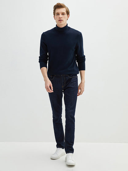 Turtleneck Long Sleeve Thin Men's Knitwear Sweater