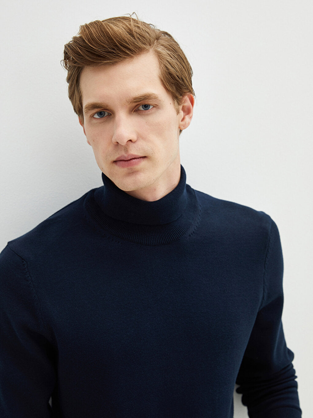 Turtleneck Long Sleeve Thin Men's Knitwear Sweater