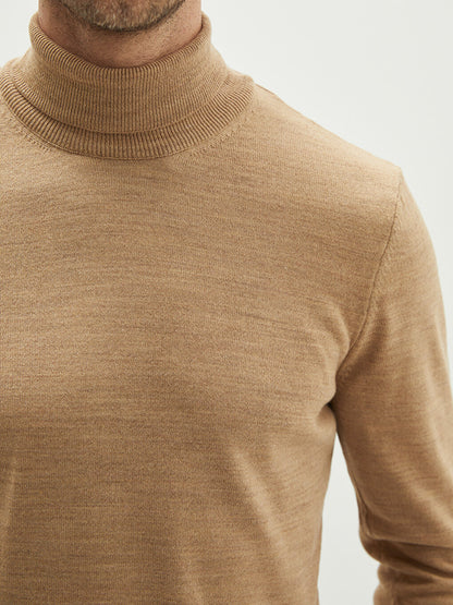 Turtleneck Long Sleeve Thin Men's Knitwear Sweater