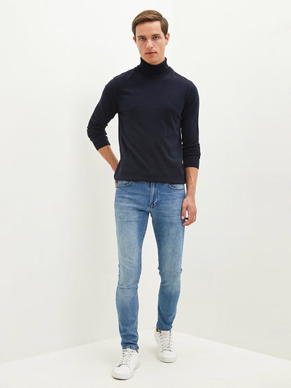 Turtleneck Long Sleeve Thin Men's Knitwear Sweater