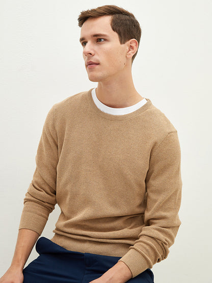 Crew Neck Long Sleeve Thin Men's Knitwear Sweater