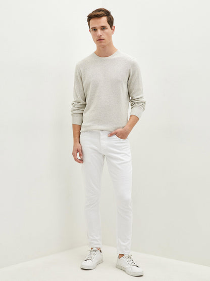 Crew Neck Long Sleeve Thin Men's Knitwear Sweater