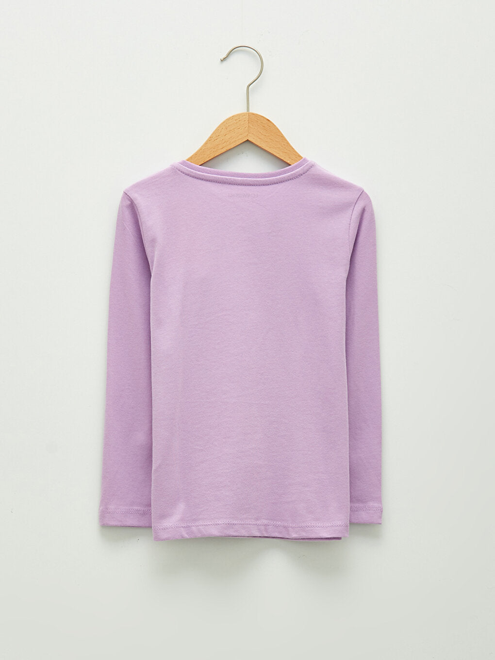 Crew Neck Basic Long Sleeve Girl's T-Shirt