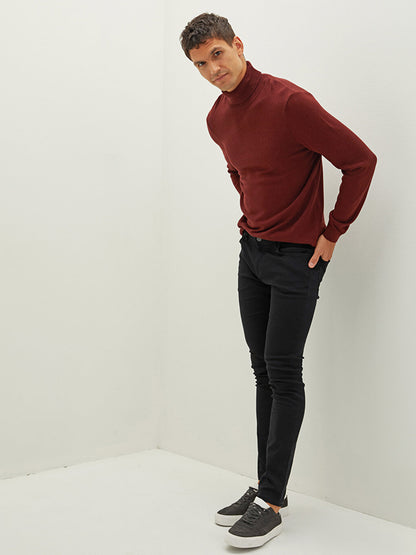 Half Turtleneck Long Sleeve Men's Knitwear Sweater