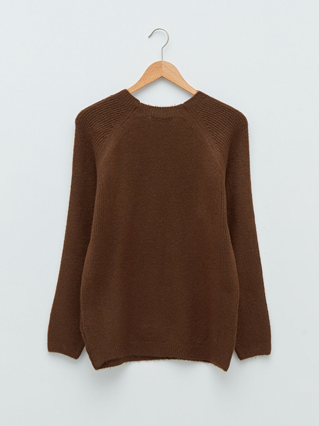 Crew Neck Plain Long Sleeve Women's Knitwear Sweater