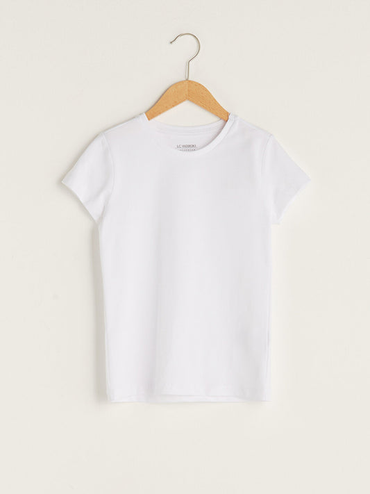 Crew Neck Basic Short Sleeve Boys Undershirt