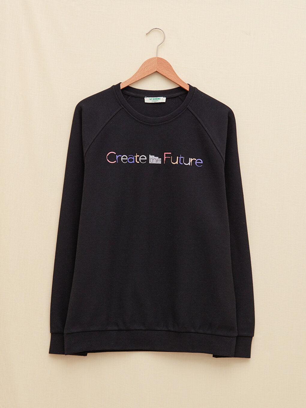 Crew Neck Long Sleeve Printed Men's Sweatshirt