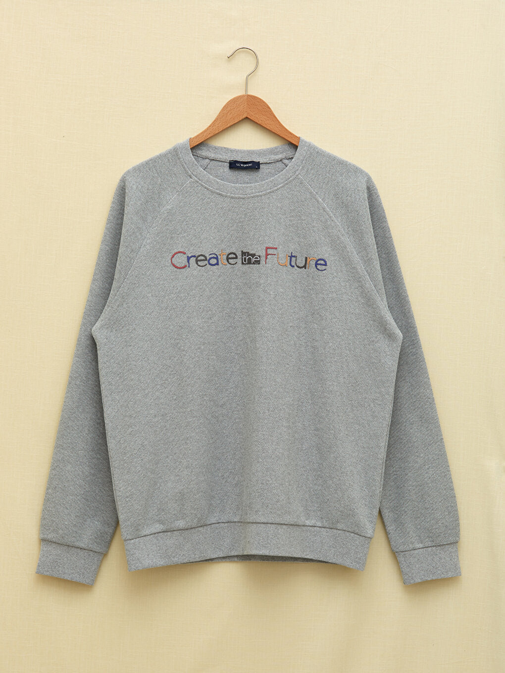 Crew Neck Long Sleeve Printed Men's Sweatshirt