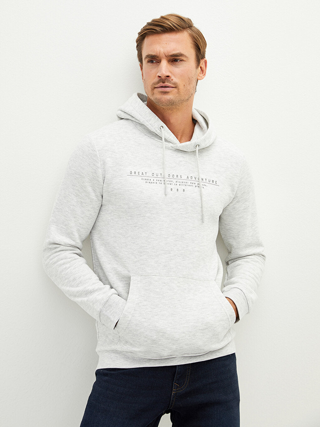 Long Sleeve Printed Men's Hoodie