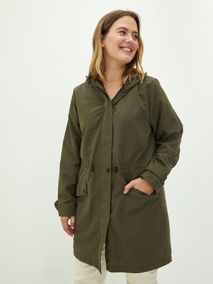 Hooded Plain Long Sleeve Slim Women's Coat