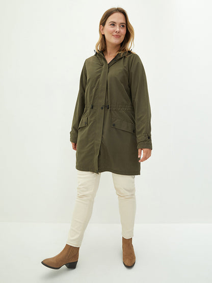 Hooded Plain Long Sleeve Slim Women's Coat