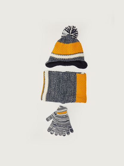 Boy's Beanie, Gloves and Neck Collar