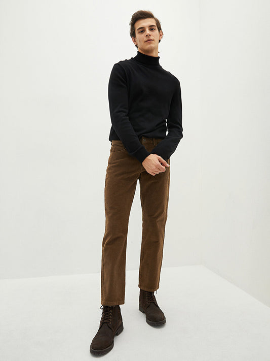 Standard Fit Velvet Men's Chino Trousers