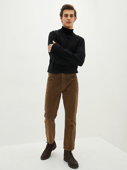 Standard Fit Velvet Men's Chino Trousers