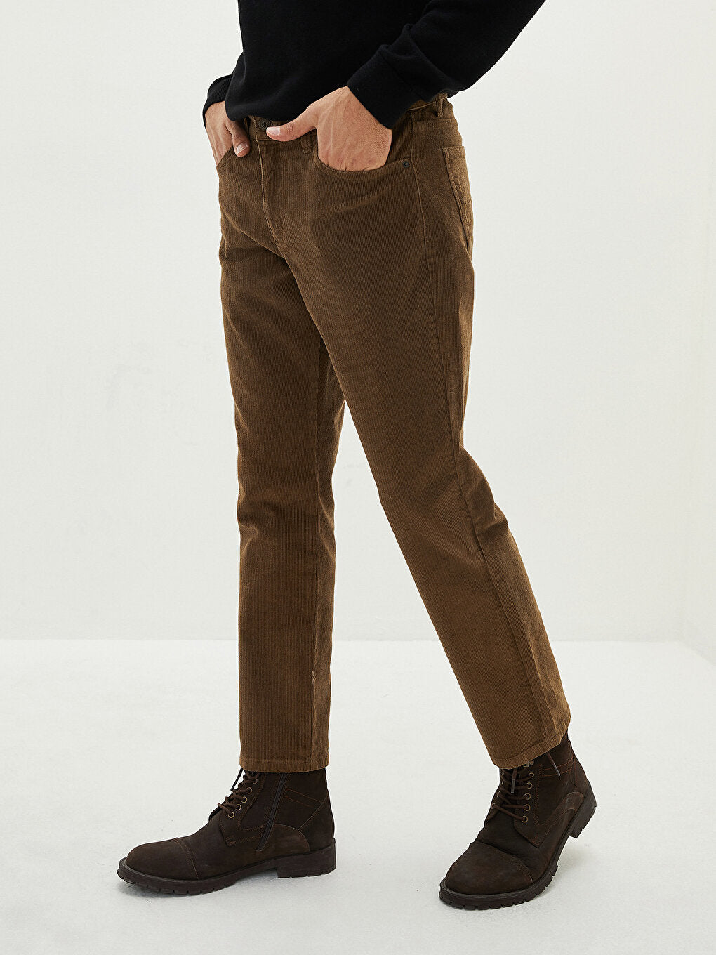 Standard Fit Velvet Men's Chino Trousers